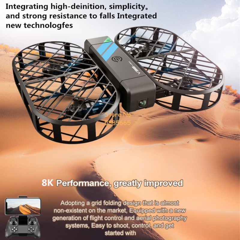 Drone Ae Rc - Câmera HD 8K 360 ° Proteção