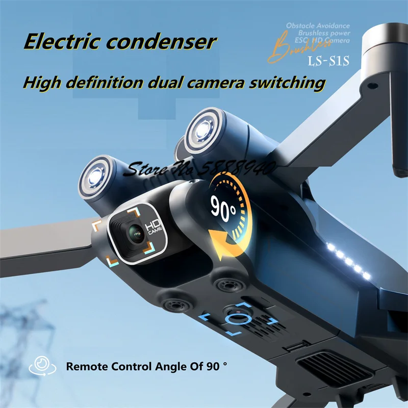 Drone S1S Rc Quadcopter - Drone de controle remoto dobrável com