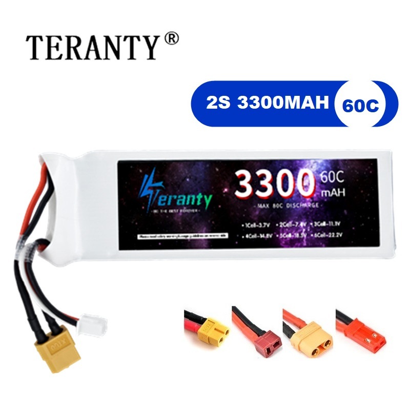 Bateria lipo 2s 7.4v 3300mah 6 - Drone Rc Leading avaliação e preço